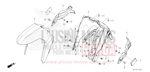 FRONT FENDER XL750P de 2023